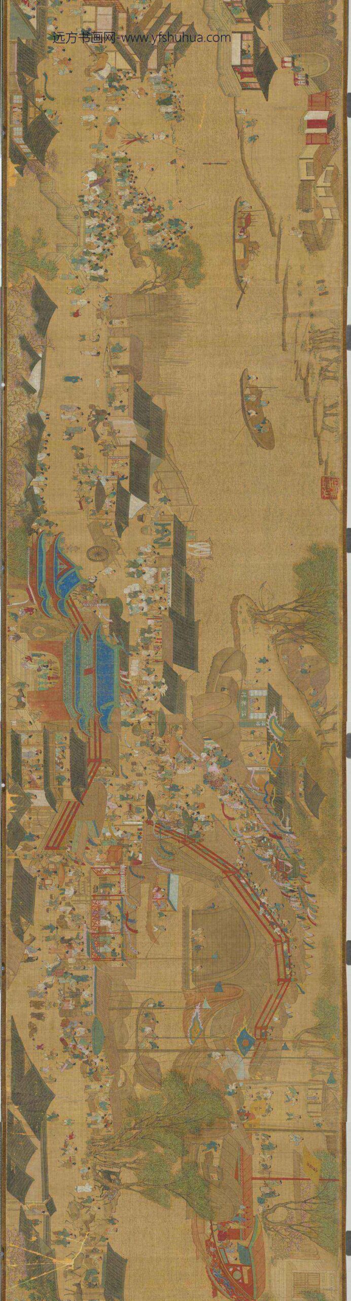 宋张择端清明易简图卷_