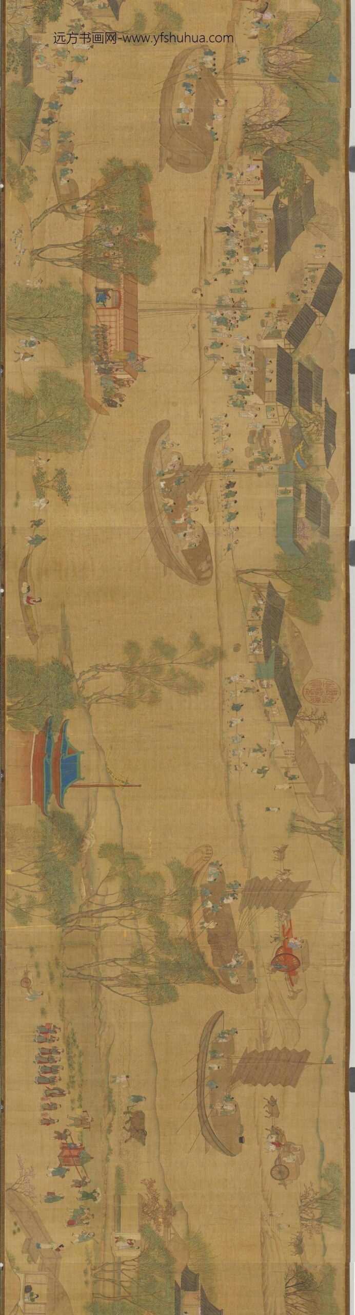 宋张择端清明易简图卷_