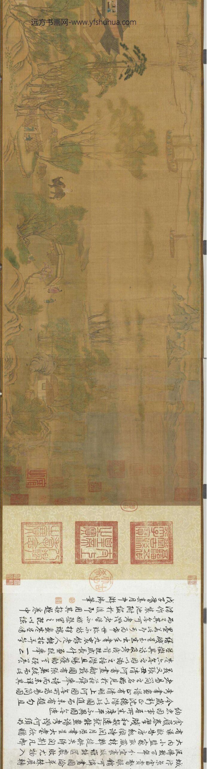 宋张择端清明易简图卷_