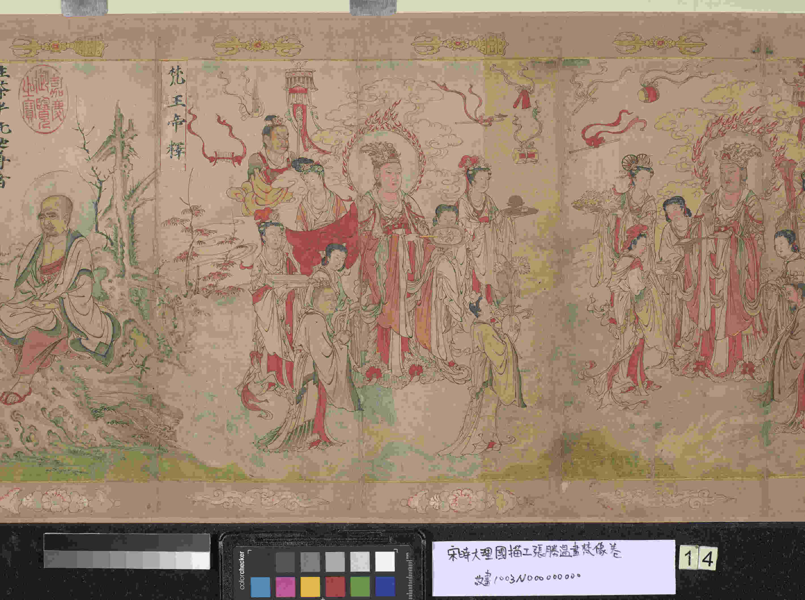 宋时大理国描工张胜温画梵像卷- ()