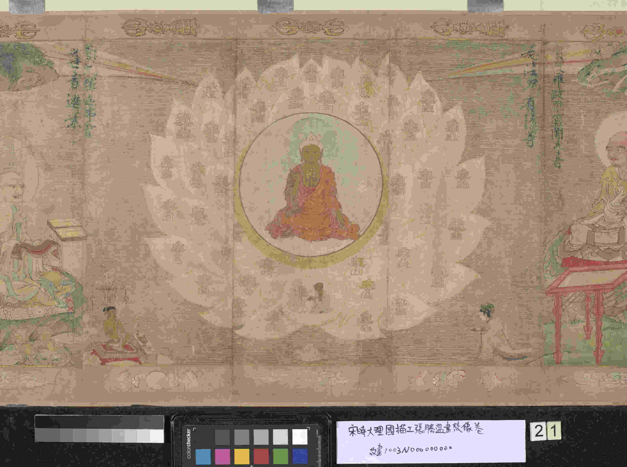 宋时大理国描工张胜温画梵像卷- ()