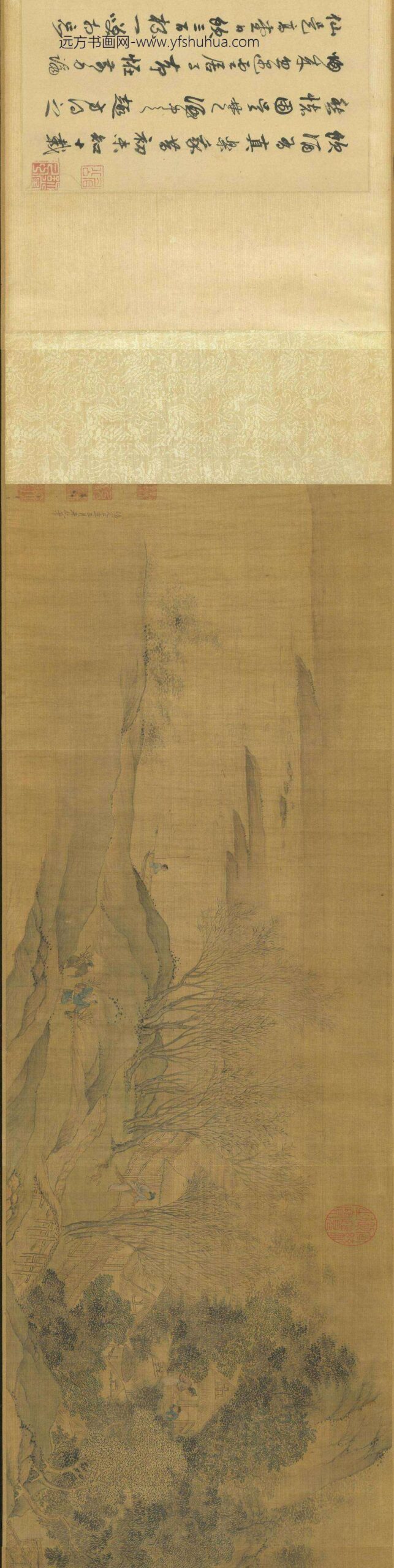 宋朱锐春社醉归图卷_