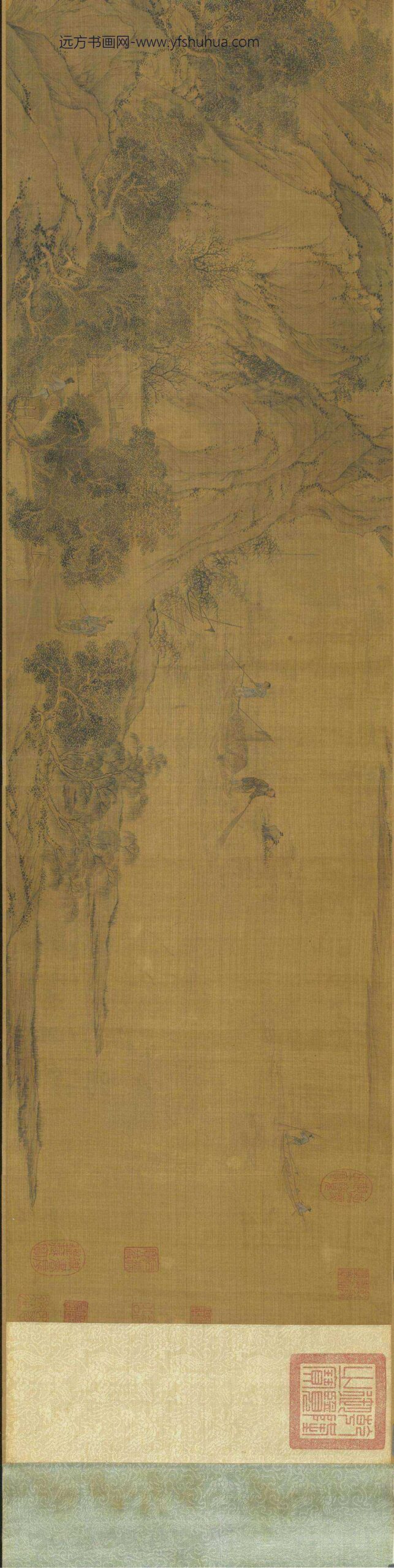 宋朱锐春社醉归图卷_