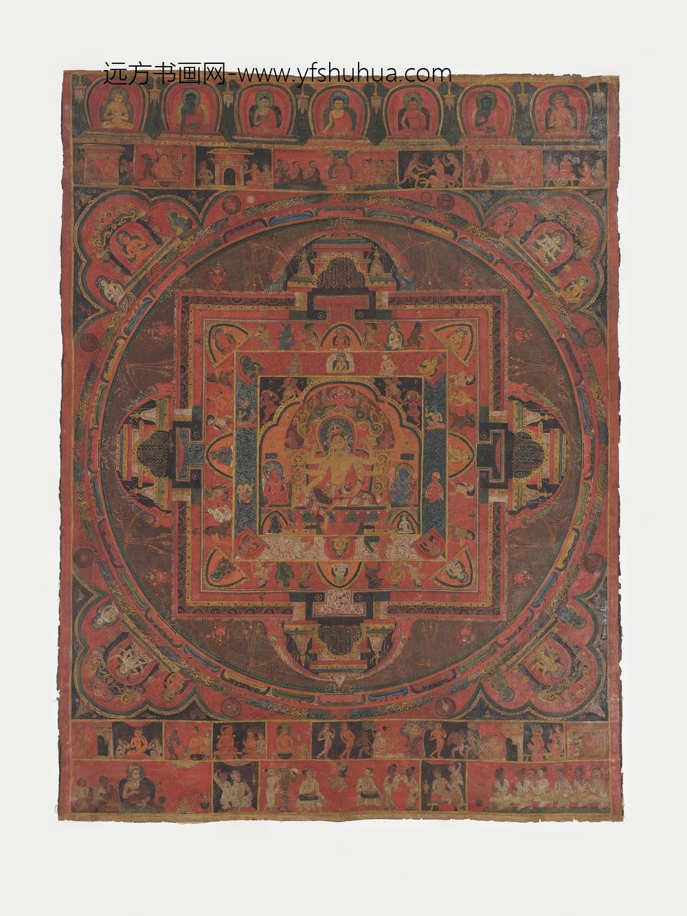 尼泊尔世纪财续母曼茶罗唐卡南