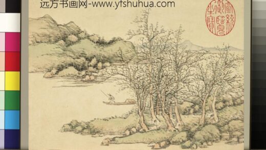 拟古山水册 无款渔舟泛江.jpg