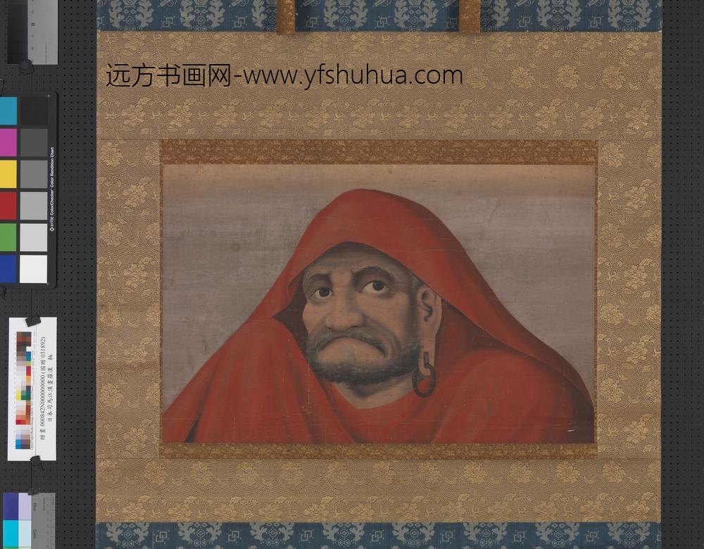 日本司马江汉画达摩轴