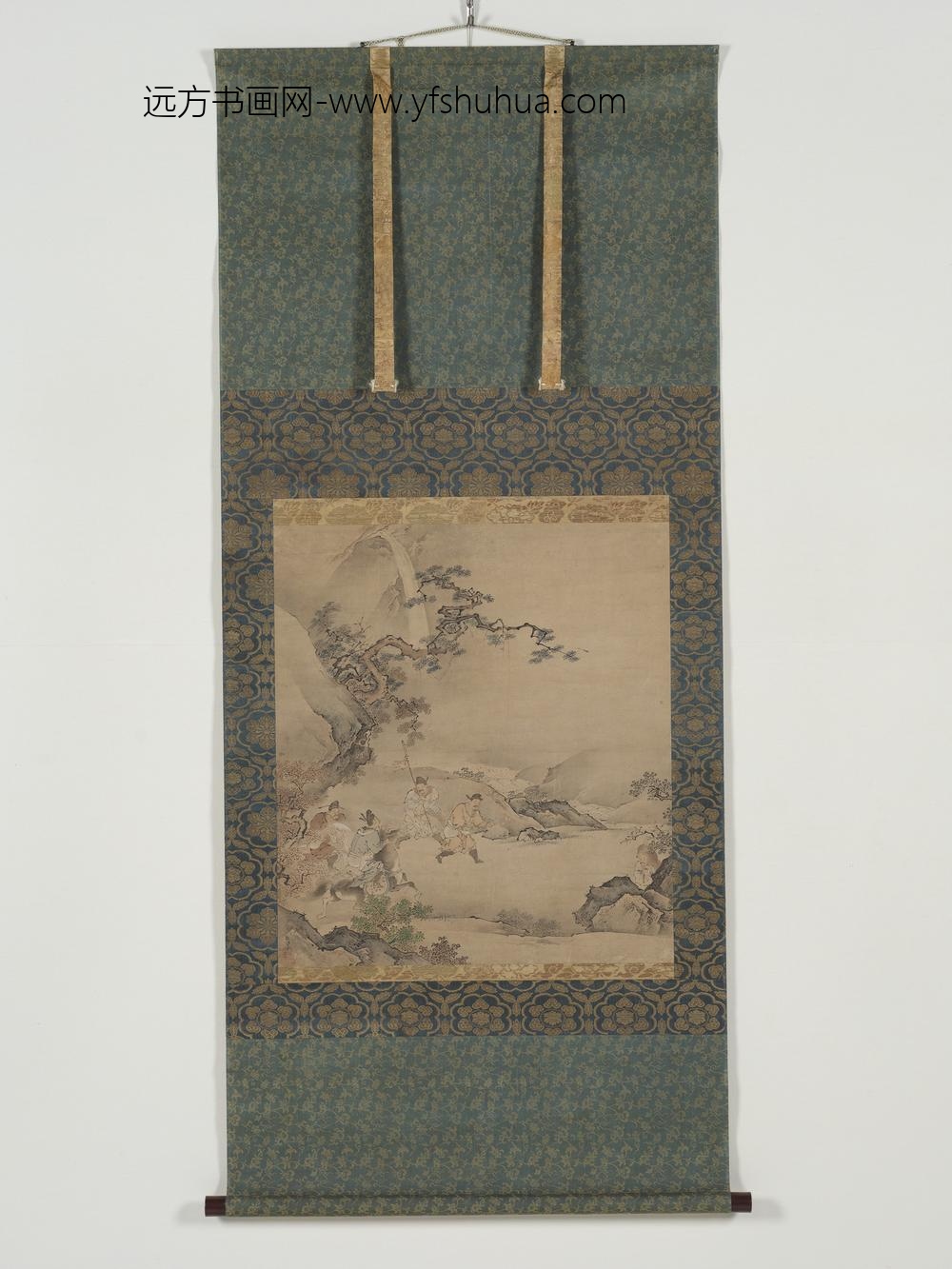 日本江户时代传狩野探幽二十四孝图轴南