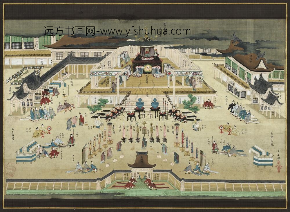 日本紫宸宫殿图轴日本紫宸宫殿图轴