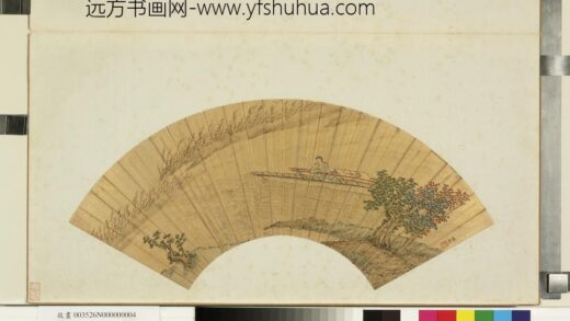 旧画扇面册 明谢征平湖映月.jpg