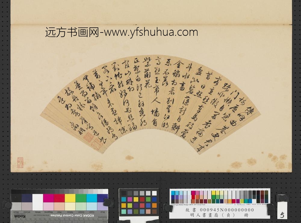 明人书画扇（贞）册明文征明行书七言古诗