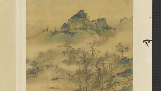 明人仿宋元诸家山水册 云溪泛舟.jpg