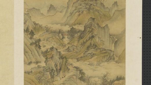 明人仿宋元诸家山水册 关山行旅.jpg