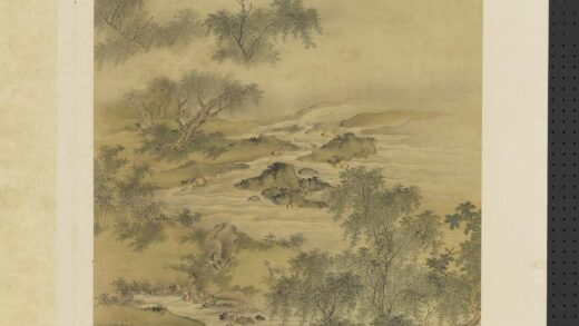 明人仿宋元诸家山水册 柳塘放牧.jpg