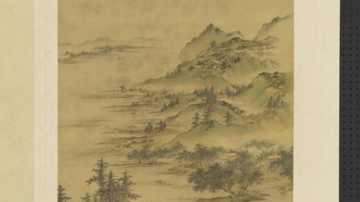 明人仿宋元诸家山水册 江村远岸.jpg
