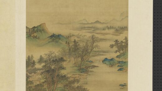 明人仿宋元诸家山水册 清流横涉.jpg