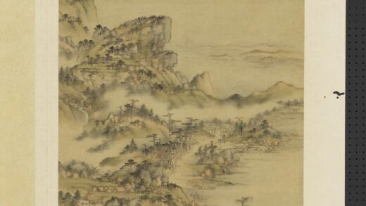 明人仿宋元诸家山水册 溪山烟霭.jpg