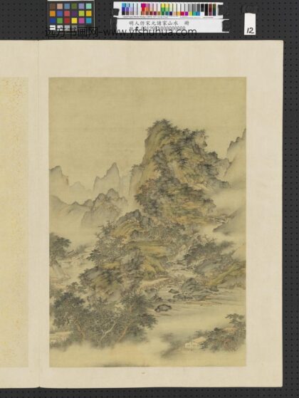 明人仿宋元诸家山水册 溪桥归渡.jpg