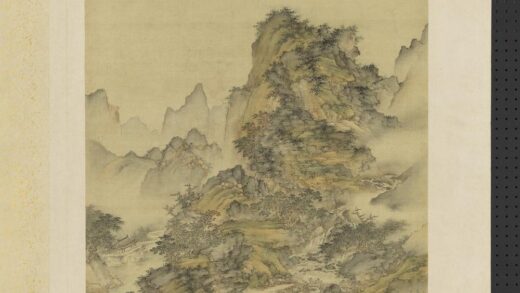 明人仿宋元诸家山水册 溪桥归渡.jpg