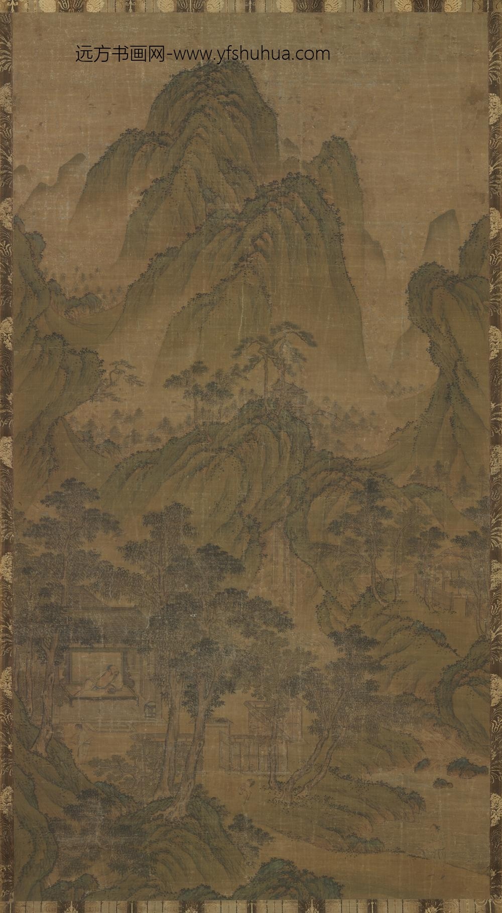 明人仿戴文进山水轴