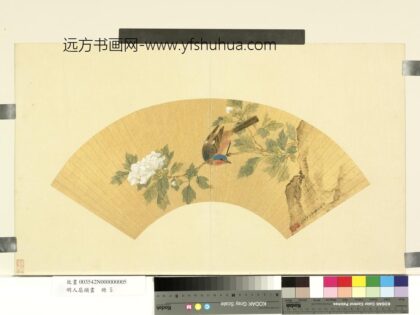 明人扇头画册 明王谟着色花鸟.jpg