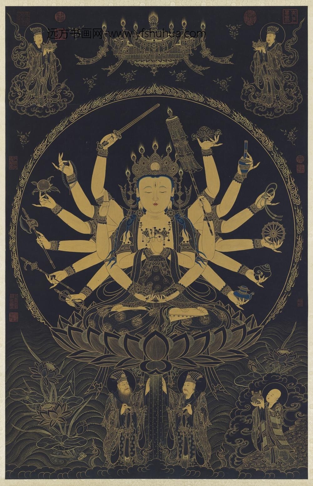 明人画准提菩萨轴