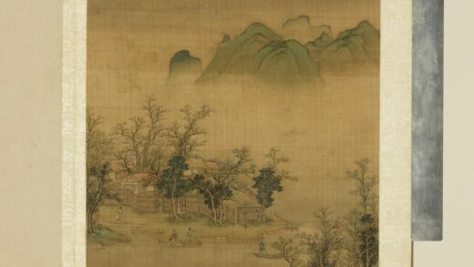 明人画岩壑清晖册 明人柳岸村舍.jpg