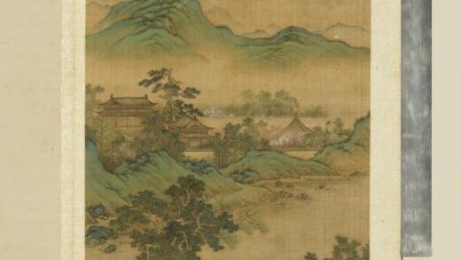 明人画岩壑清晖册 明人溪桥策蹇.jpg