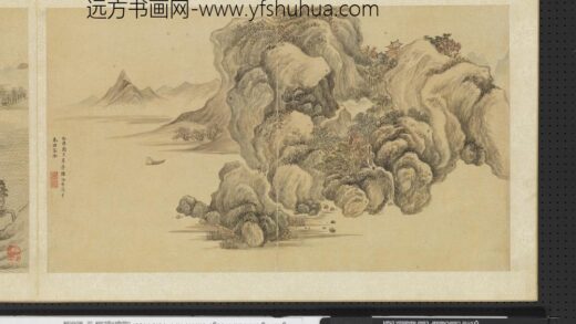 明人画幅集册 怪峰藏阁.jpg