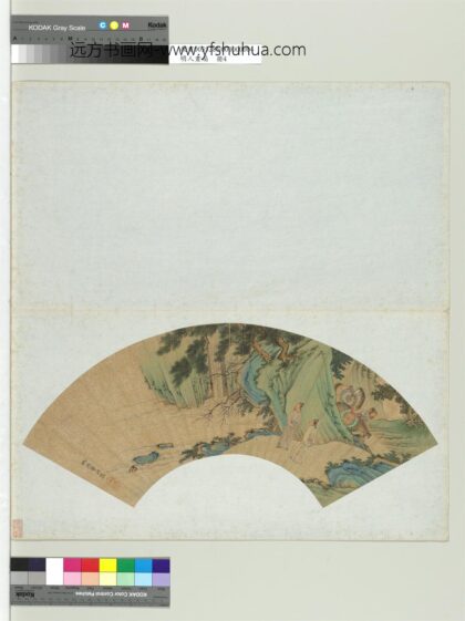 明人画扇册 明仇英山水人物.jpg