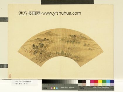 明人画扇册 明赵伊江上琵琶.jpg