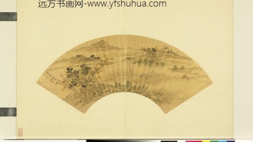 明人画扇册 明赵伊江上琵琶.jpg