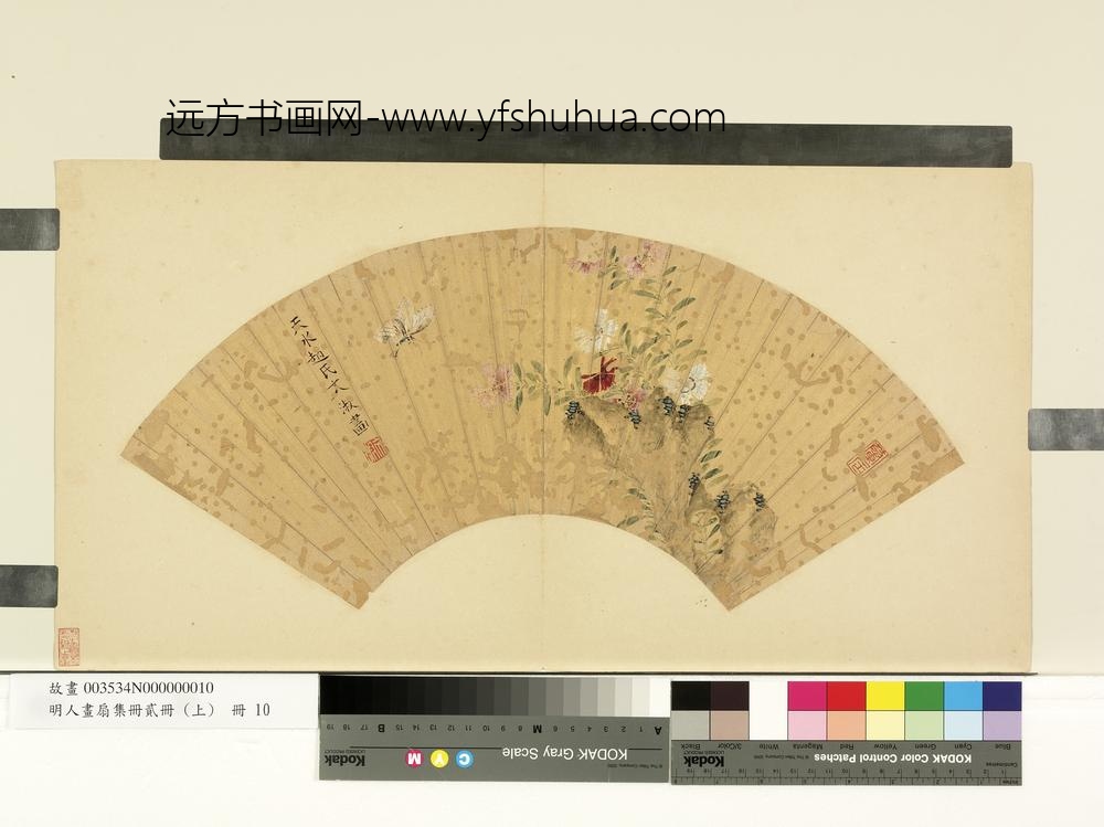 明人画扇集册上册册-明赵文淑设色花卉
