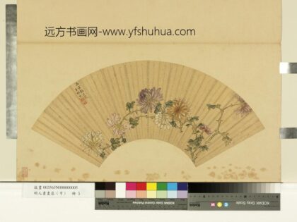 明人画扇（亨）册明王维烈设色菊花.jpg