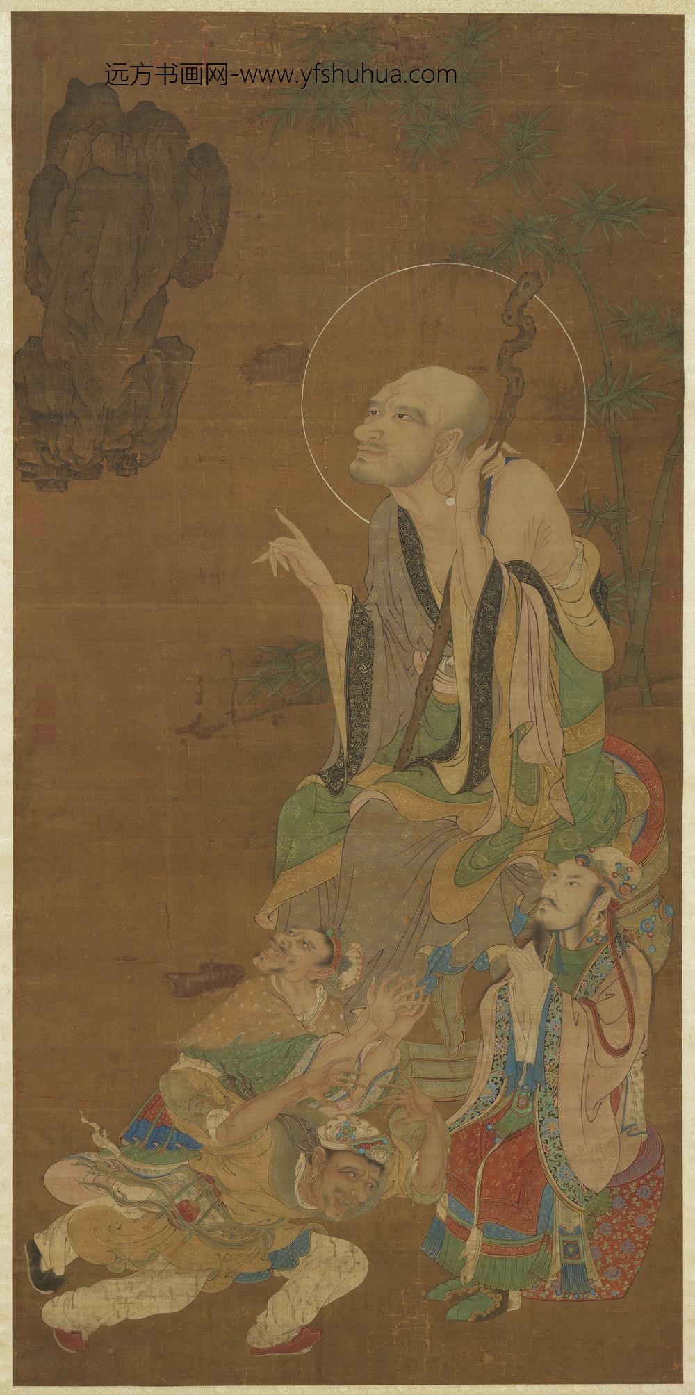 明人画罗汉轴