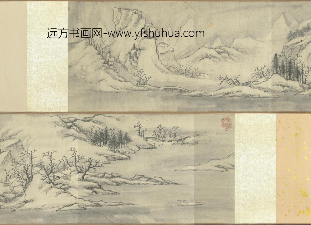 明人画雪景卷