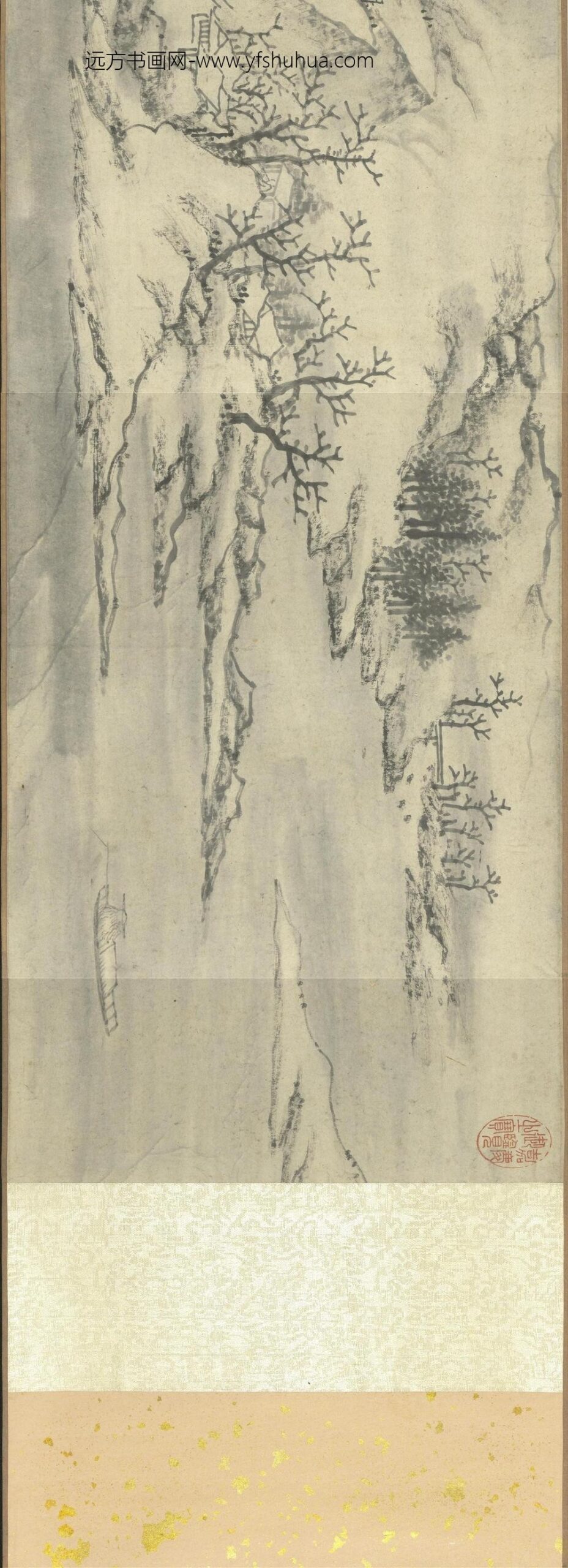 明人画雪景卷_