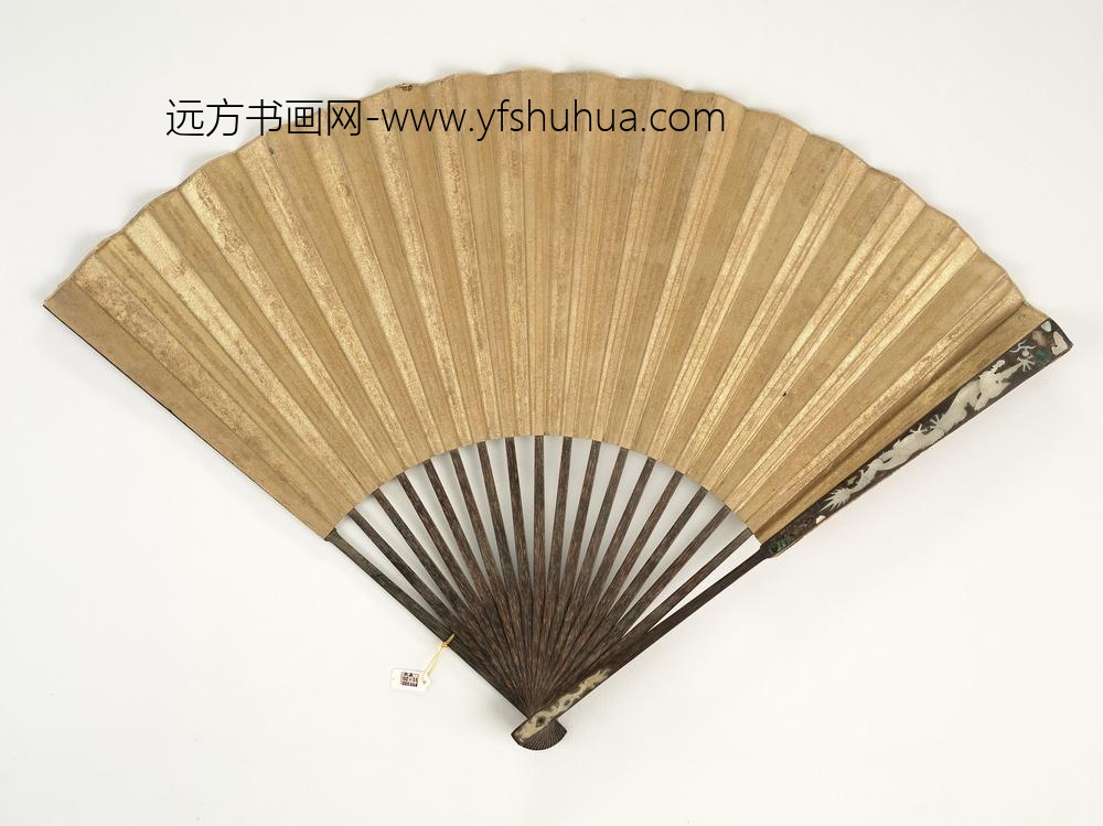 明人设色山水成扇-