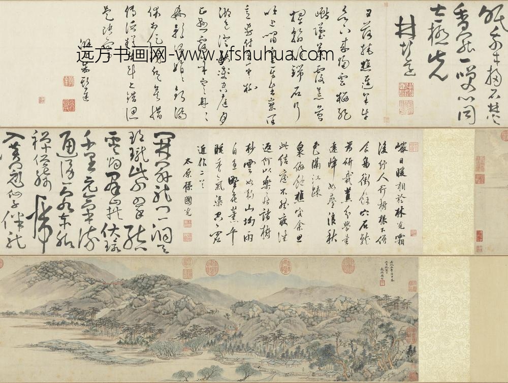 明周琇溪山胜概图卷