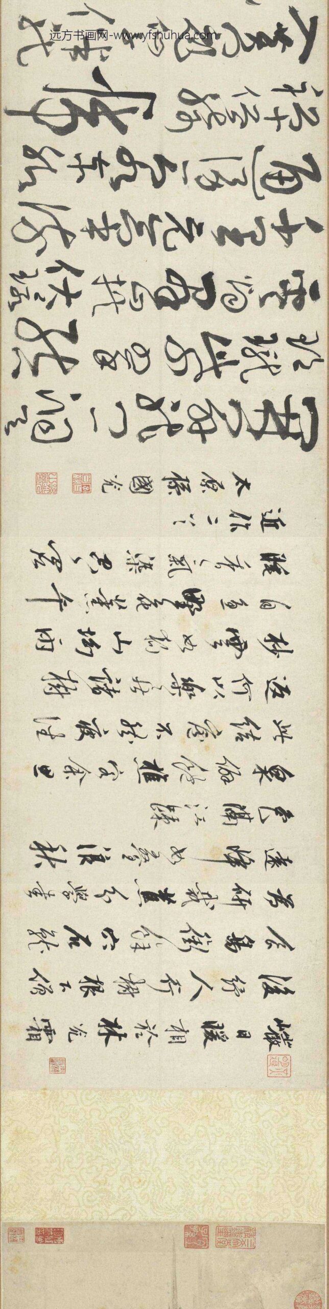 明周琇溪山胜概图卷_