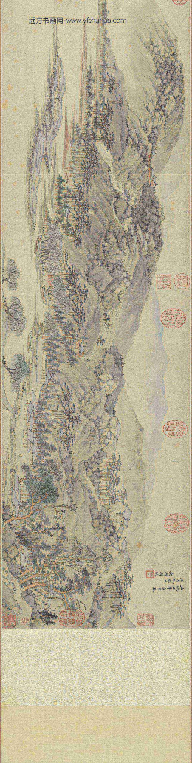 明周琇溪山胜概图卷_