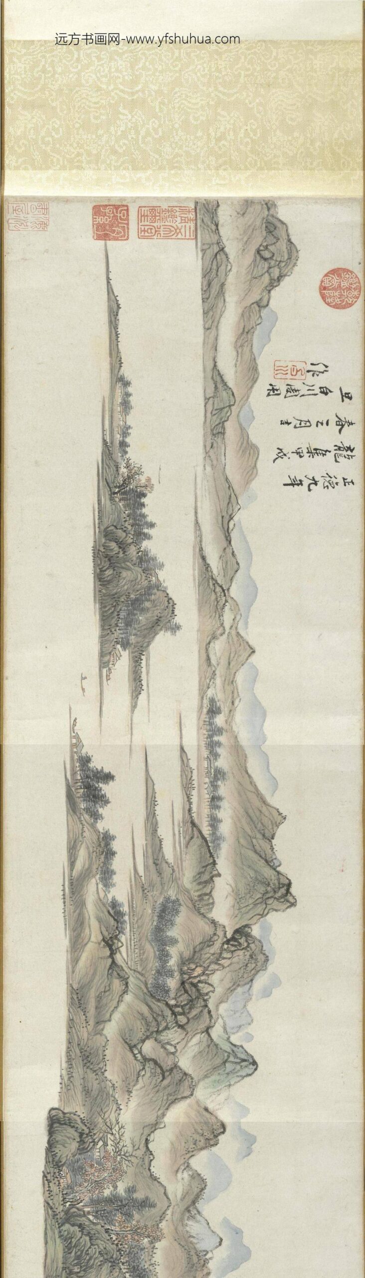 明周用溪山烟霭卷_