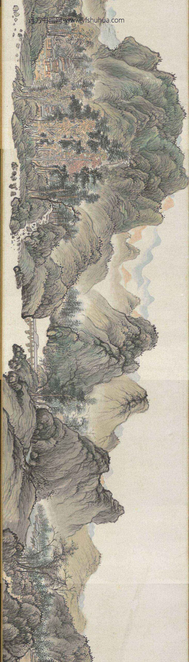 明周用溪山烟霭卷_