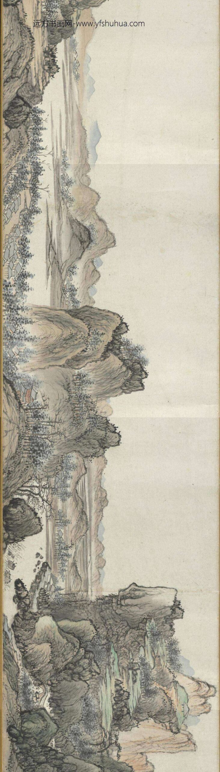 明周用溪山烟霭卷_