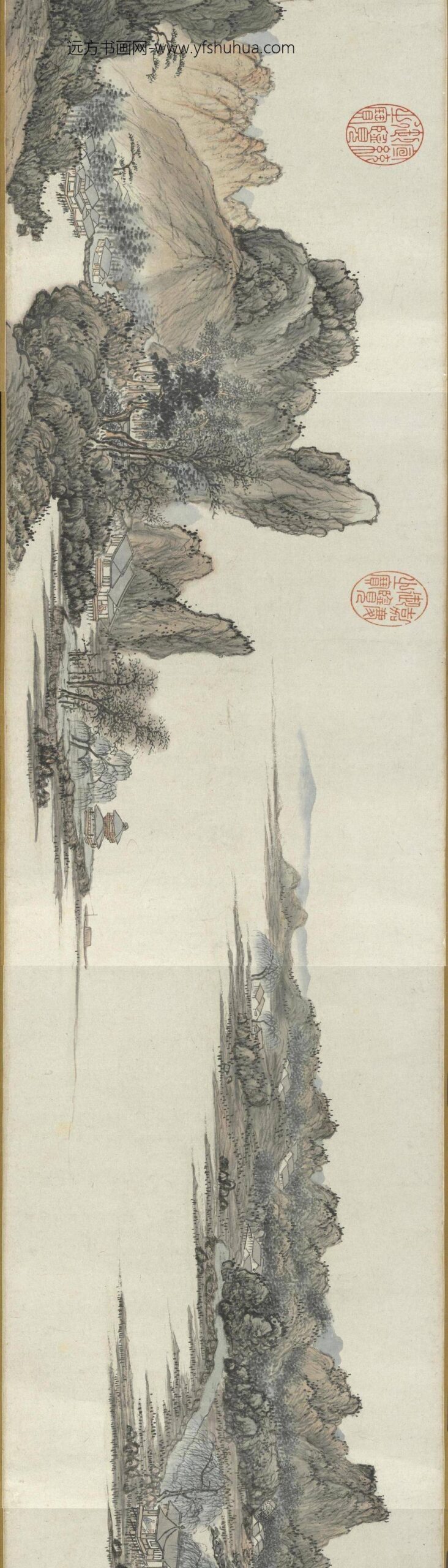 明周用溪山烟霭卷_