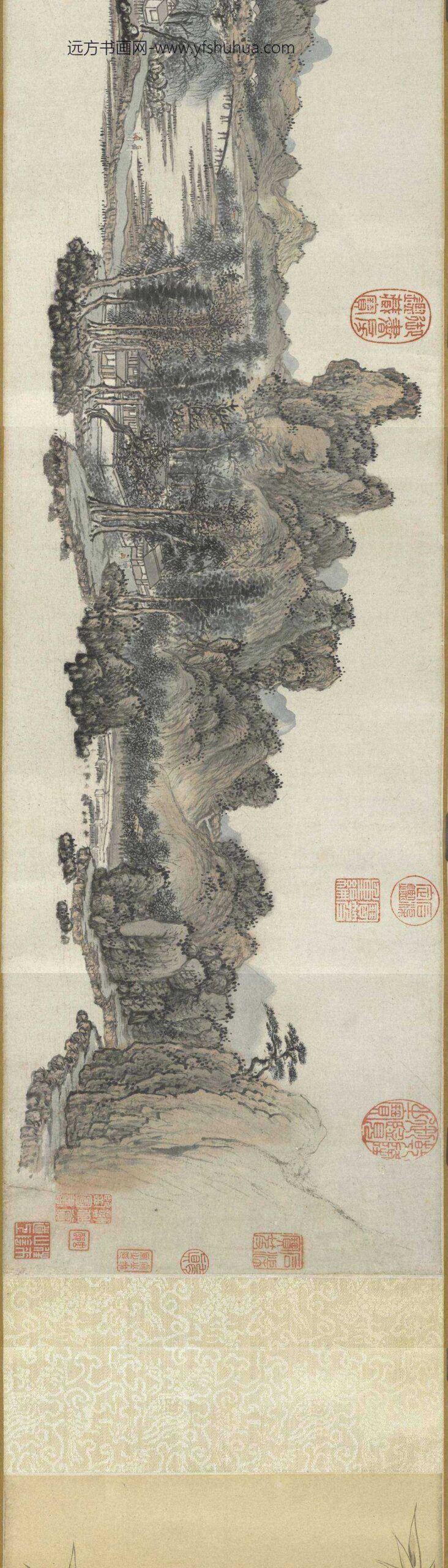 明周用溪山烟霭卷_