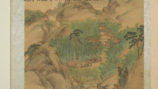 明周用画新安十景图册 问政山.jpg