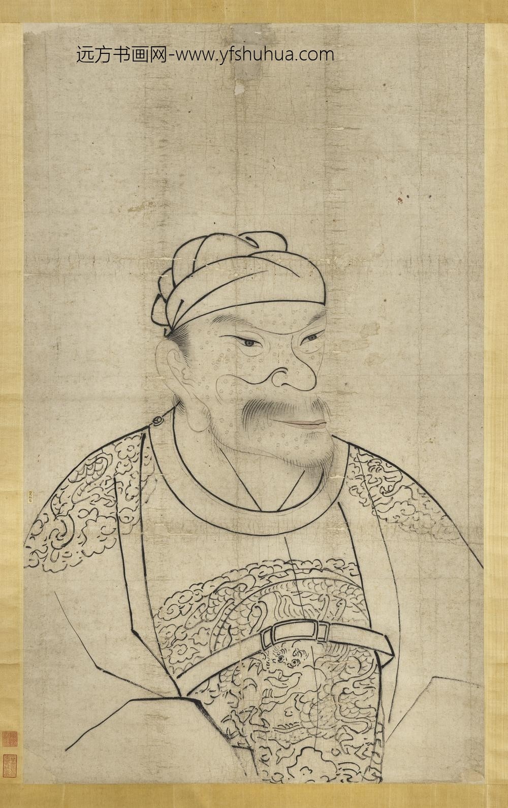 明太祖半身像（三）轴