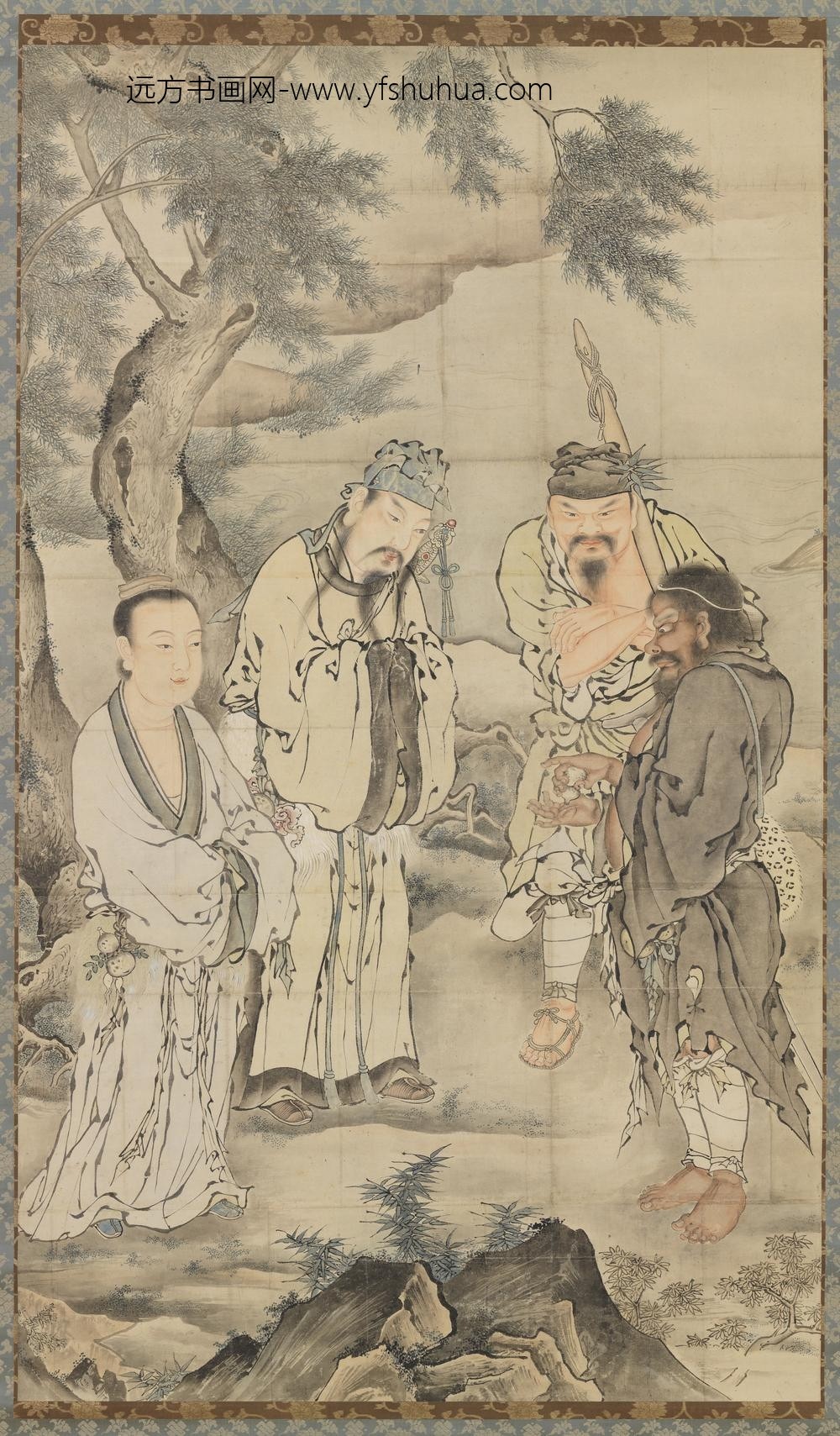 明无款八仙组件