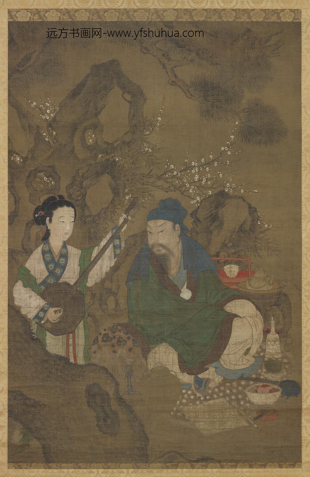 明无款寻乐图轴