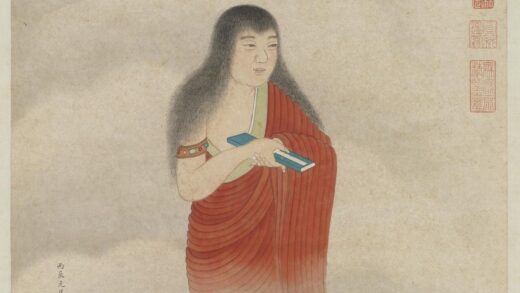 明朱侃画童贞像轴.jpg